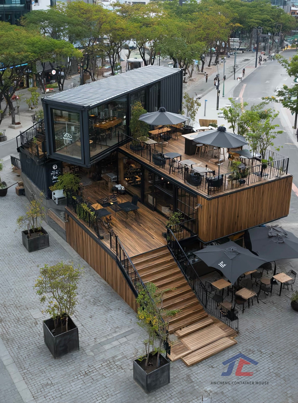 JINCHENG mobile container coffee shop and food kiosk view 2