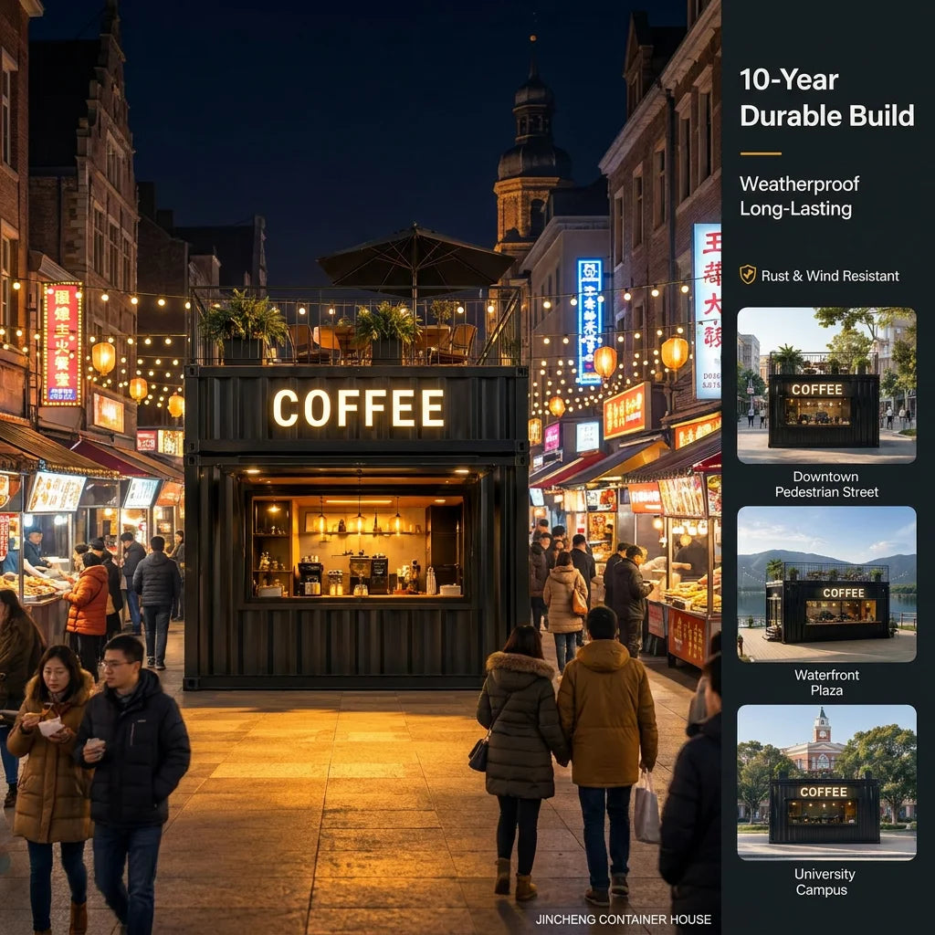 JINCHENG commercial container booth for coffee and retail kiosk view 7