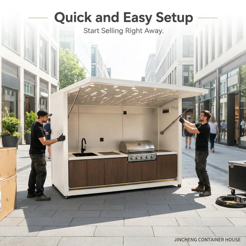 JINCHENG commercial container booth for coffee and retail kiosk view 2